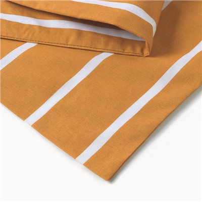 Наволочка Этель "Mustard stripes" 70*70см, 100% хлопок, поплин 125г/м2