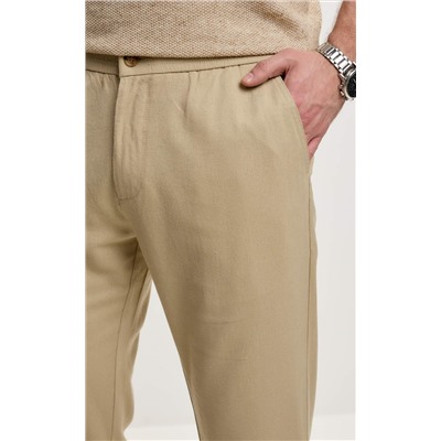 Брюки лен F211-0871 beige