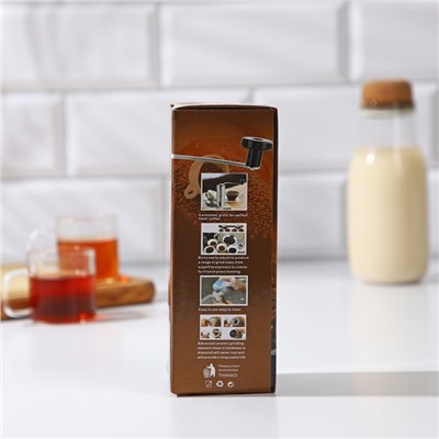 Кофемолка механическая Magistro Rodeo, 6×6×16.5 см керамический механизм