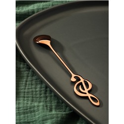 Десертная ложка Magistro «Нота», длина 15.5 см, нержавеющая сталь, цвет бронзовый