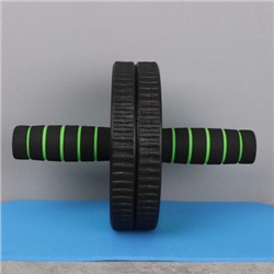 Ролик для пресса Woohooo Core Trainer / + коврик для коленей / зеленый / уп40