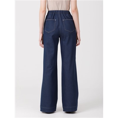 Джинсы сине-серые на эластичном поясе