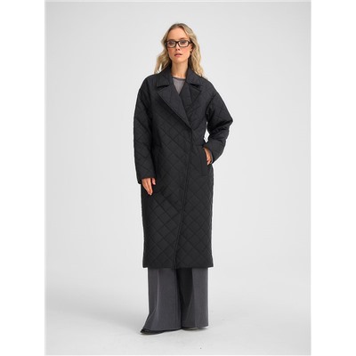 Плащ утепленный черный