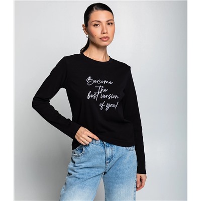 Лонгслив #КТ8921 (2), чёрный