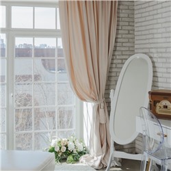 Штора портьерная «Этель. Ренессанс», 170×270 см, белое золото