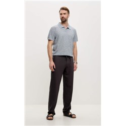 Брюки лен F111-0855 deep grey