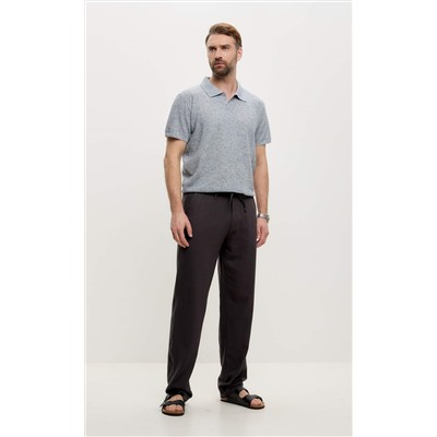Брюки лен F111-0855 deep grey