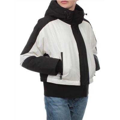 H24-381 BLACK WHITE Куртка зимняя женская (80% пух / 20% перо) M - 44 российский