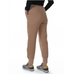 2611 BEIGE Штаны утепленные спортивные женские (85% хлопок, 10% полиэстер, 5% спандекс)