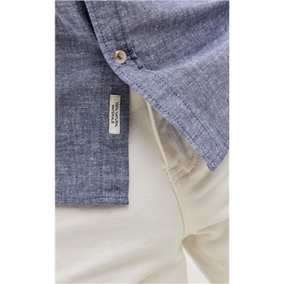 Рубашка к/р лен F111-0451 jeans