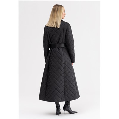 Плащ утепленный черный