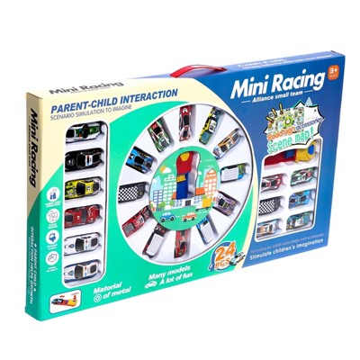 УЦЕНКА Игровой набор «Город», 24 металлические машинки с запуском и игровое поле