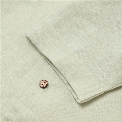 Костюм детский (рубашка и шорты) Крошка Я Linen, р. 86-92, зеленый