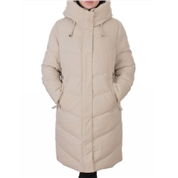 6605B LT. BEIGE Пальто зимнее женское (200 гр. холлофайбер)