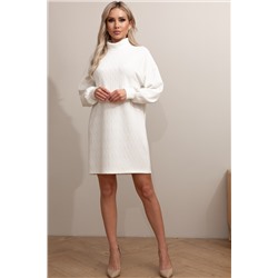 Короткое белое трикотажное платье Флоренция №1