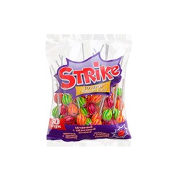 «Strike», карамель на палочке с жевательной конфетой, 565 г