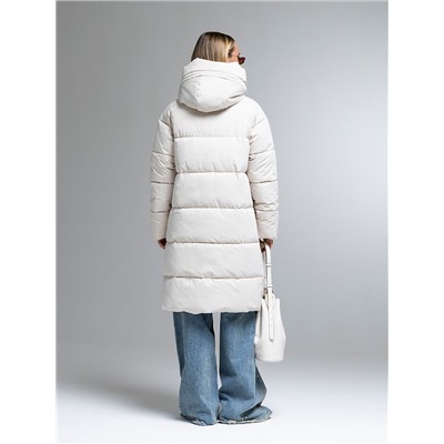 Пуховик женский светло-бежевый
