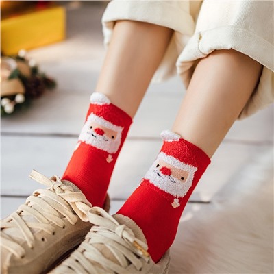 Носочки новогодние Санта 1 пара (Размер 36-39)