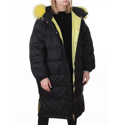 3072 BLACK Пальто зимнее пуховое женское (пух)