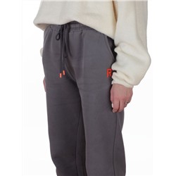 2617 GRAY Брюки спортивные утепленные женские (85% хлопок, 10% полиэстер, 5% спандекс)