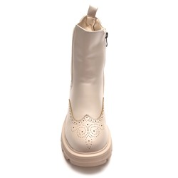 998 Fashion A9489-МП/Z Ботинки женские молочн иск кожа, подклад нат шерсть