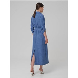 Платье А-образного силуэта с поясом