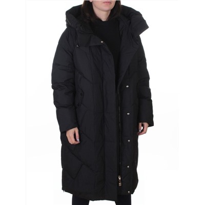 A621 BLACK Пальто зимнее женское (200 гр. холлофайбер)
