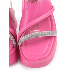 08-PEQ210-3 PINK Босоножки женские (натуральная кожа)