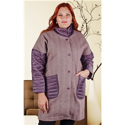 Пальто женское на пуговицах 252107, размер 46-52