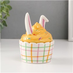 Шкатулка для украшений «Пирожное с заячьими ушками», керамика, 8.8×8.5×12 см