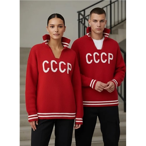 Джемпер (вязаный трикотаж) Цвет КРАСНЫЙ, Размер 42-54