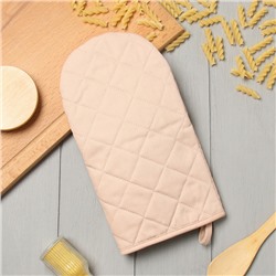Варежка - прихватка «Этель» Kitchen, 15×28 см, саржа, 100% хлопок, бежевая