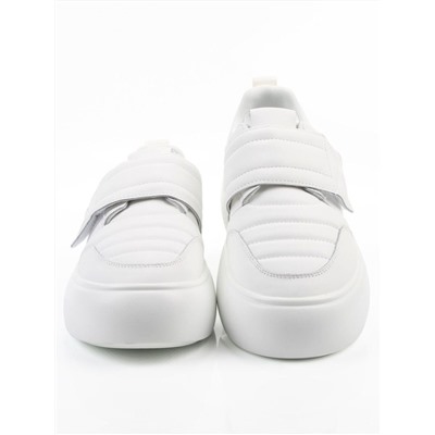 03-YH462-1 WHITE Полуботинки спортивные демисезонные женские (натуральная кожа)