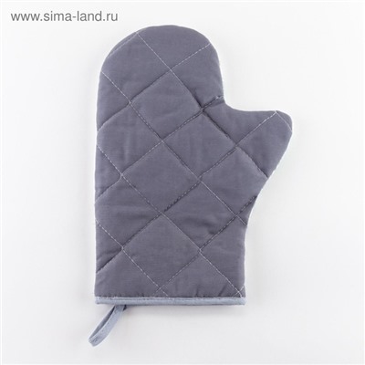 Варежка - прихватка «Этель» Christmas flowers, 20×27 см, саржа, 100% хлопок, ватин 250 г/м²