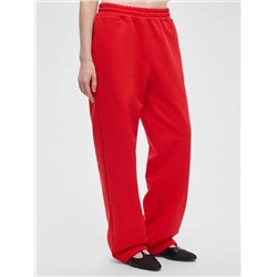 Брюки спортивные прямого кроя 0099, красный