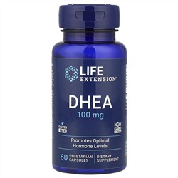 Life Extension, ДГЭА, 100 мг, 60 вегетарианских капсул