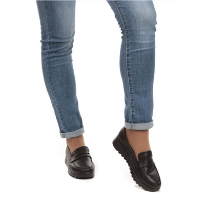 03-5309 BLACK Полуботинки женские (натуральная кожа)