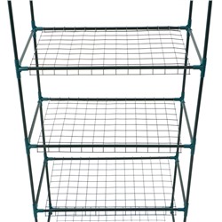 Стеллаж для рассады, 4 полки, 160×40×65 см, металлический каркас d=12 мм, без чехла, Greengo