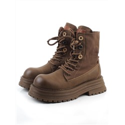 01-A14-3 KHAKI Ботинки демисезонные женские (натуральная кожа)