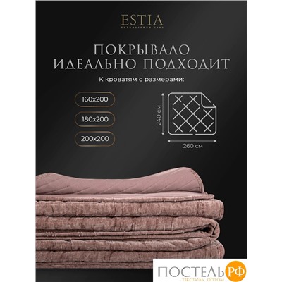 Estia ДЖИНЕВРА пыльн.роз. Покрывало 240х260, 1 пр., 100% полиэстер