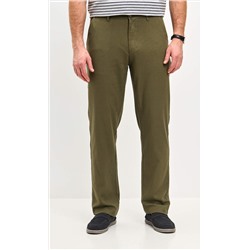 Брюки лен F211-0854 khaki
