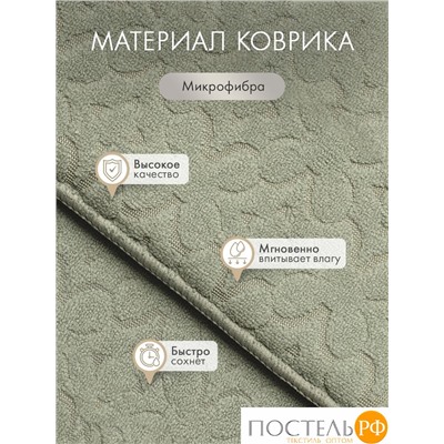 DOME АССЕНС зел. Коврик с подставкой для посуды 35,5х46 см, 1 пр.