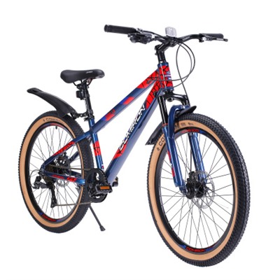 Велосипед 24" рама 13" 7sp COMIRON REBEL сине-красный
