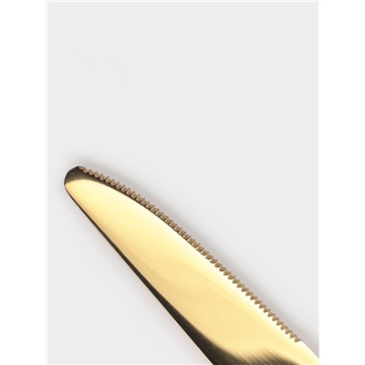 Столовые приборы Magistro «Версаль», 4 предмета, нержавеющая сталь, золотистые, чёрные