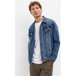 Куртка джинс P411-1252 middle blue