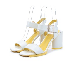 08-E46F-65D WHITE Босоножки женские (натуральная кожа)