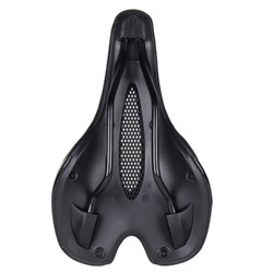 Седло велосипедное MTB COMIRON HINAULT M039BK 250X155, Технологии: DW, ED. Верх: PU принтованный глянец/Цвет: Чёрный /уп 30/