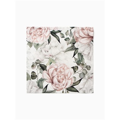 Набор салфеток с декоративными кольцами «Этель. Пионы» 40×40 см - 2 шт., 100% хлопок, саржа 190 г/м²