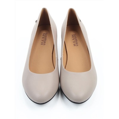 06-M47-8 DK. BEIGE Туфли женские (натуральная кожа)