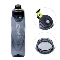 Бутылка для воды SPORT, 1 л, чёрная